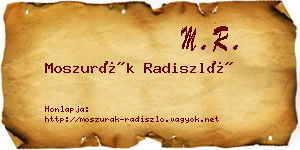 Moszurák Radiszló névjegykártya
